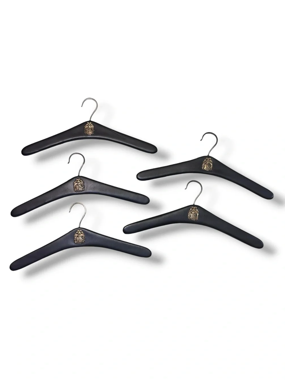 LIA OF SWITZERLAND Mid Century Luxury Covered Hangers Set of 5 VINTAGE